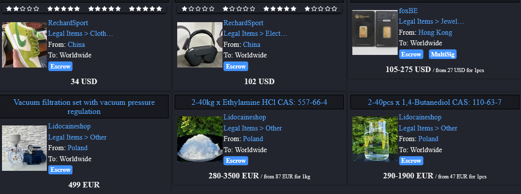 Catalog in darkmatter